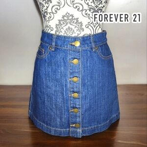 FOREVER 21 Denim Mini Skirt- Small